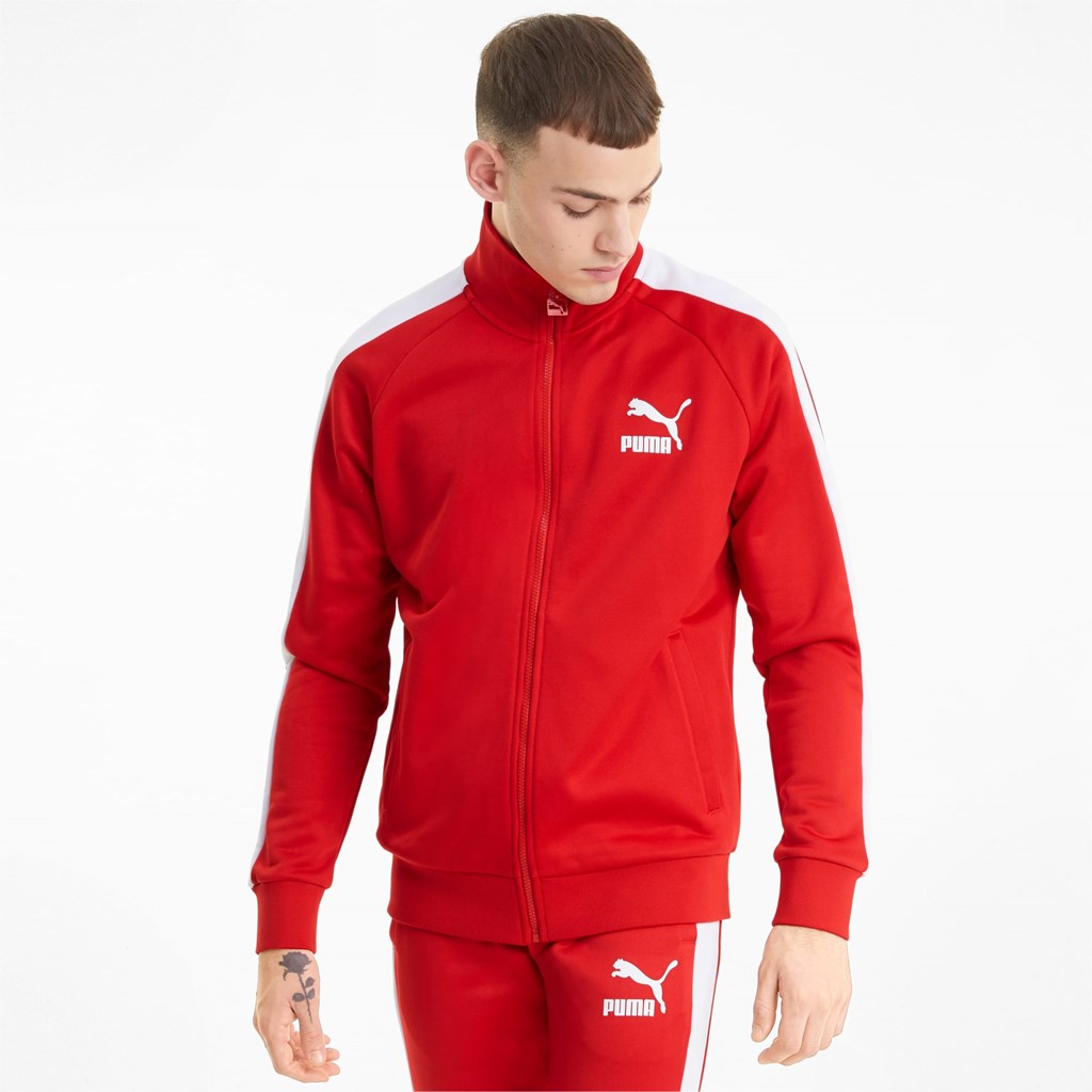 High Risk Red Puma Iconic T7 Track Men\'s Jacket | 4968OKXCE