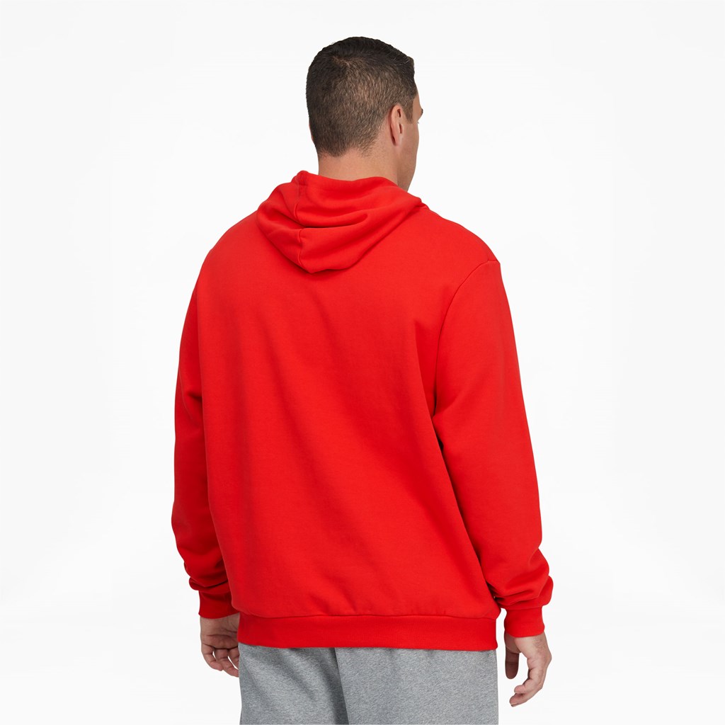 High Risk Red / White Puma Classic Logo Hoodie FL BT Men's Hoodie | 5071PHKIW