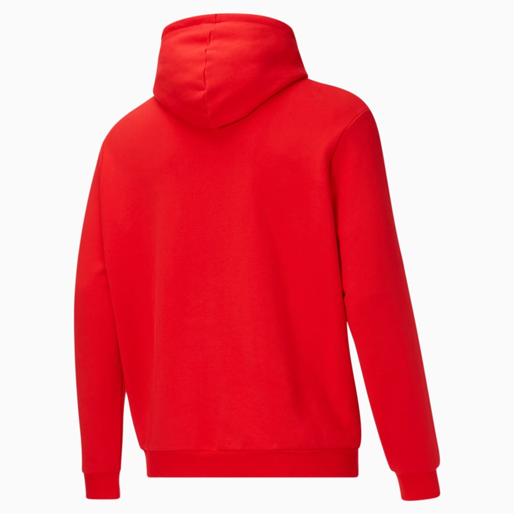 High Risk Red / White Puma Classic Logo Hoodie FL BT Men's Hoodie | 5071PHKIW