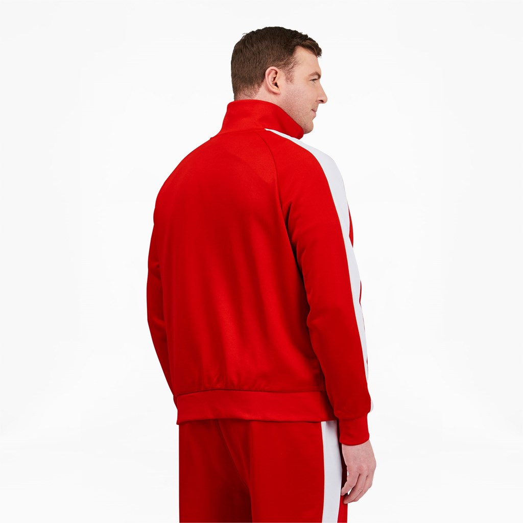 High Risk Red / White Puma Iconic T7 Track BT Men's Jacket | 3458ZBGCP