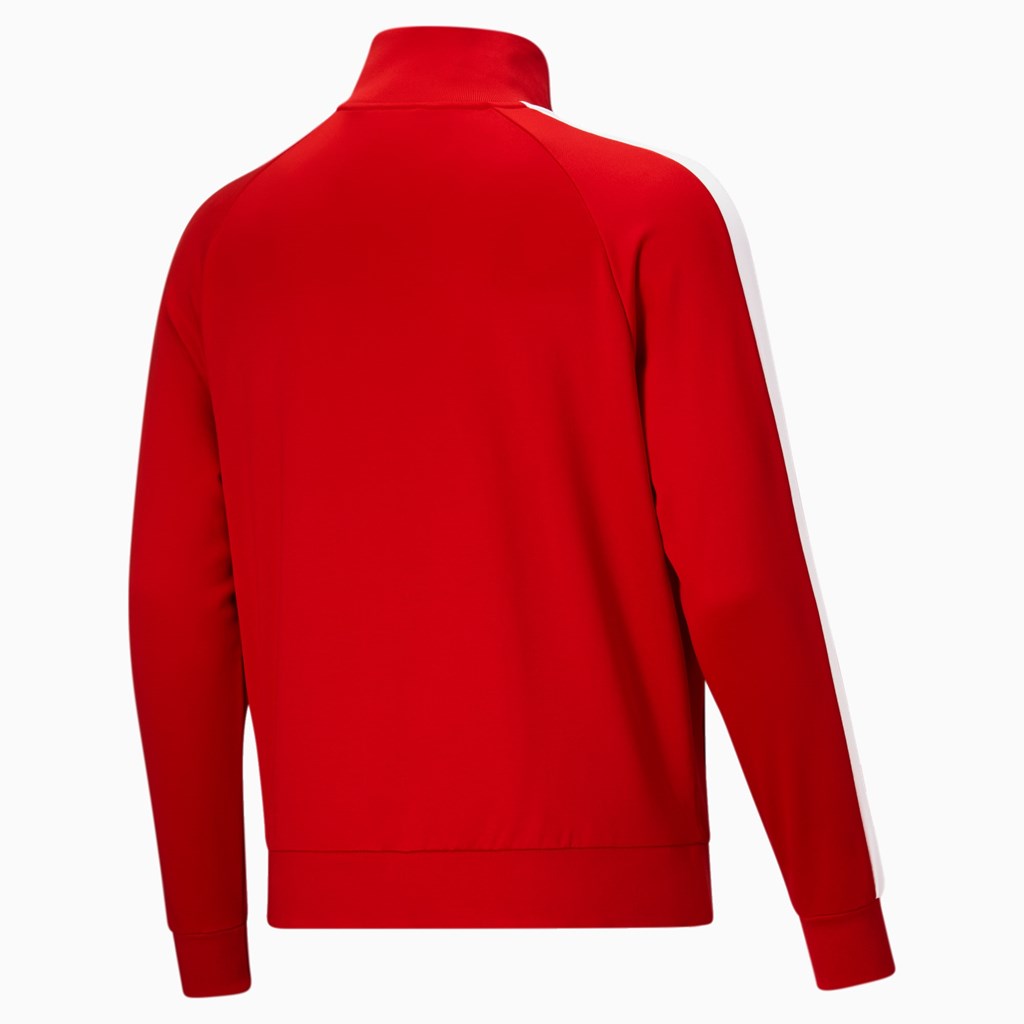 High Risk Red / White Puma Iconic T7 Track BT Men's Jacket | 3458ZBGCP