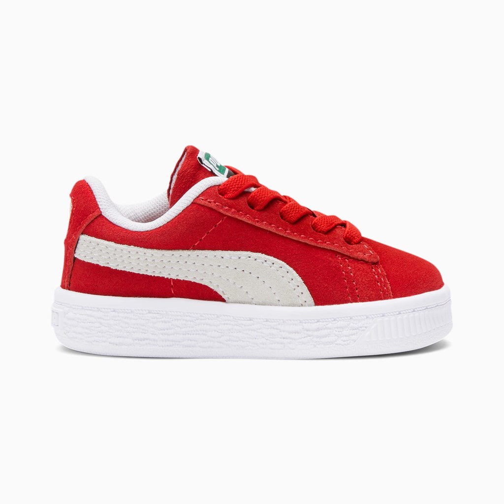 High Risk Red / White Puma Suede Classic XXI Toddler Boys' Sneakers | 0719JIHDX