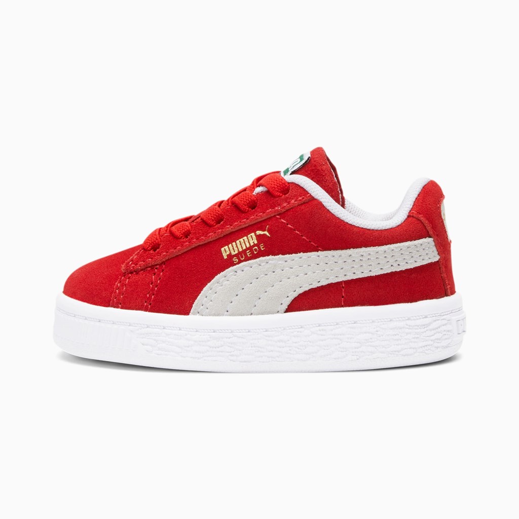 High Risk Red / White Puma Suede Classic XXI Toddler Boys\' Sneakers | 0719JIHDX