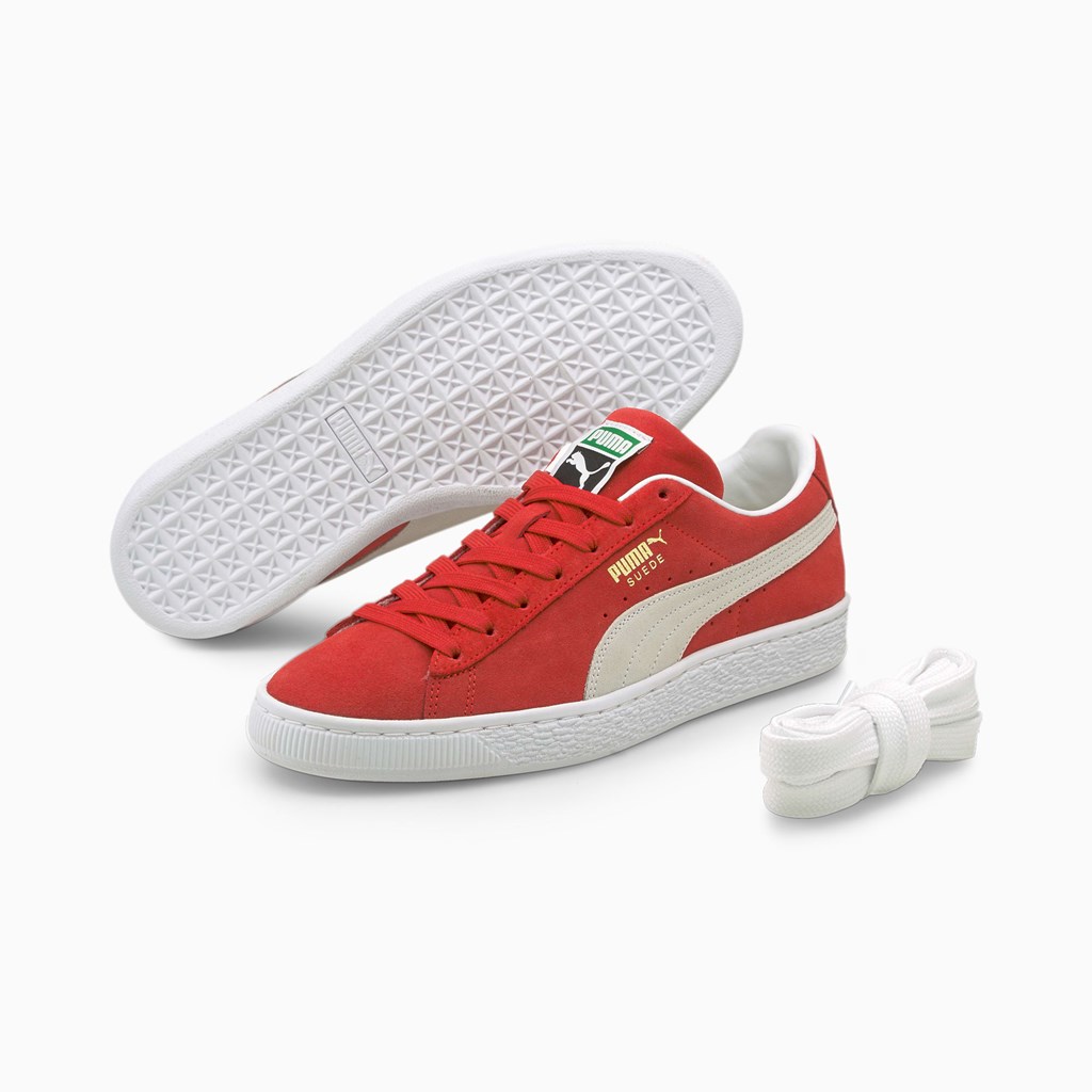 High Risk Red / White Puma Suede Classic XXI Men's Sneakers | 1395HSUYI