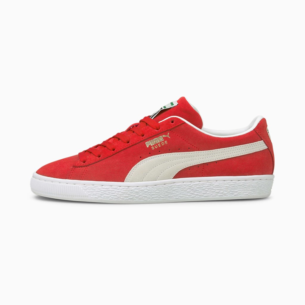 High Risk Red / White Puma Suede Classic XXI Men\'s Sneakers | 1395HSUYI