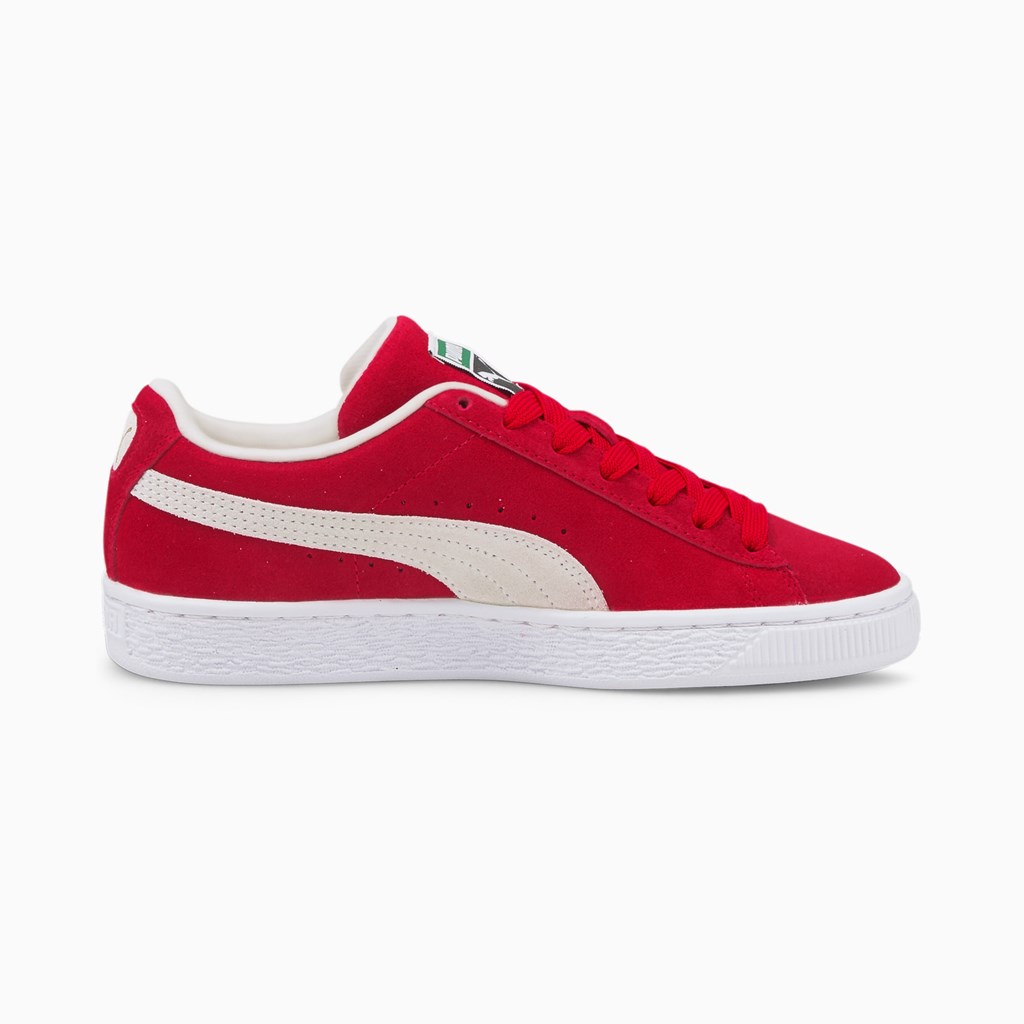 High Risk Red / White Puma Suede Classic XXI JR Girls' Sneakers | 5190CDGZJ