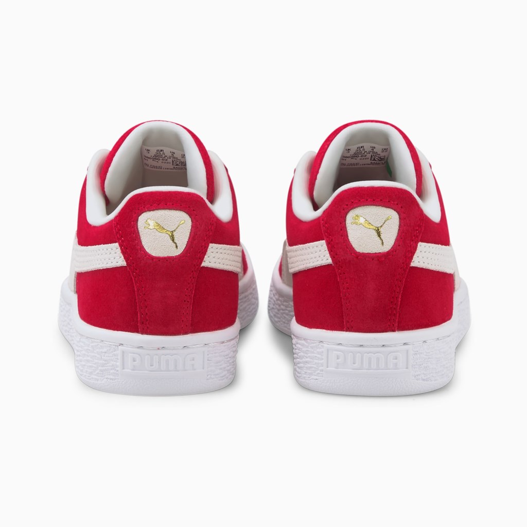 High Risk Red / White Puma Suede Classic XXI JR Boys' Sneakers | 8026VAXON