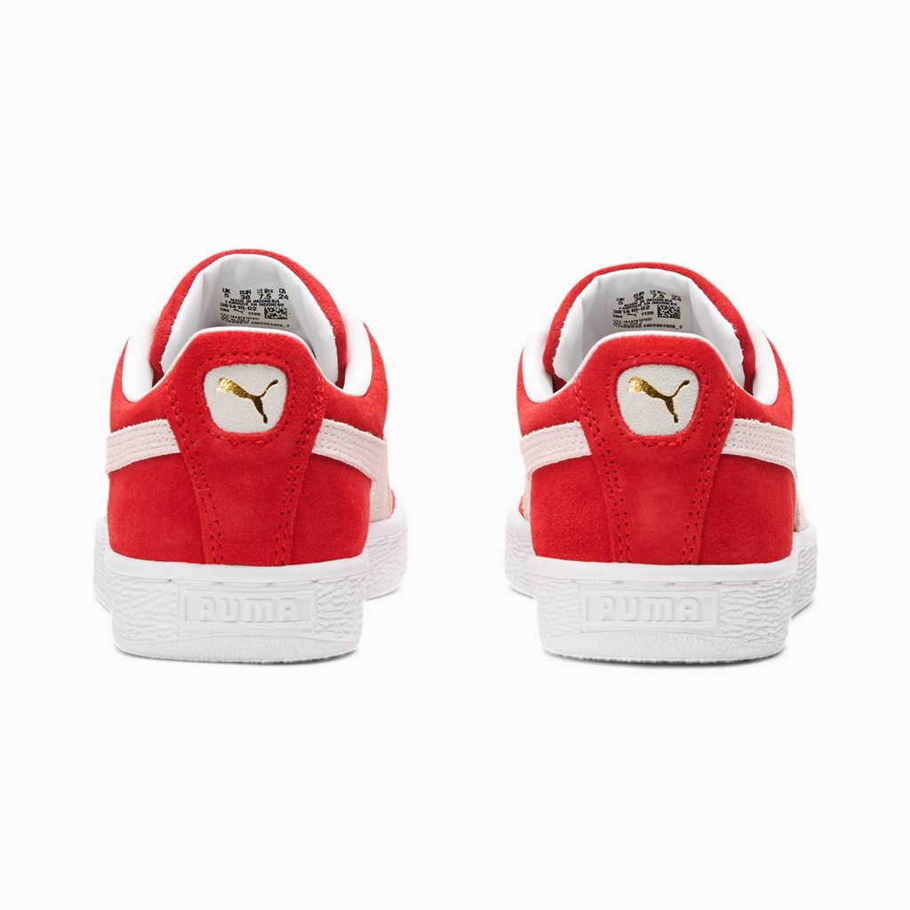 High Risk Red White Puma Suede Classic XXI Women's Sneakers | 1236SWDTZ