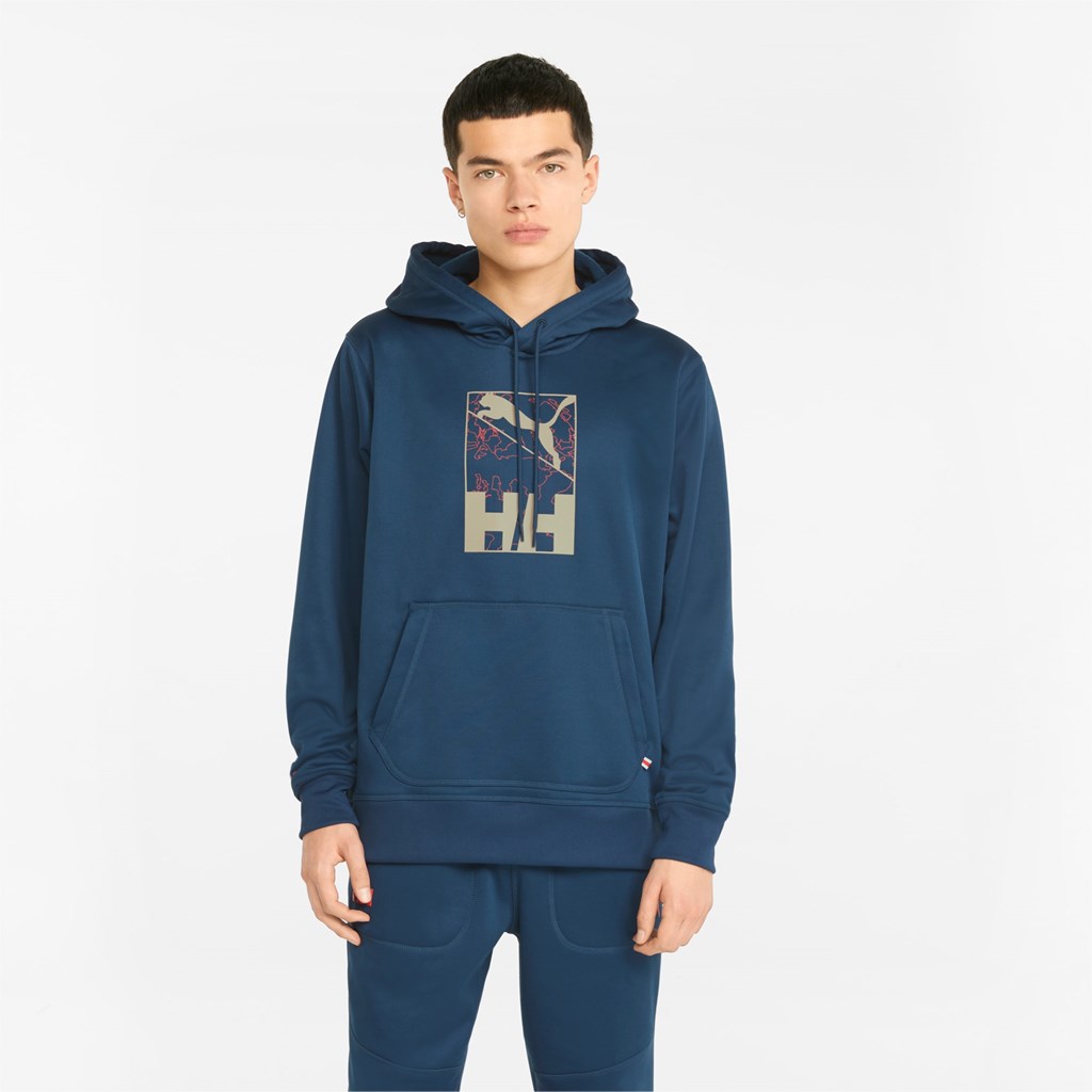 Intense Blue Puma PUMA x HELLY HANSEN Winter Men\'s Hoodie | 0461FGMLI