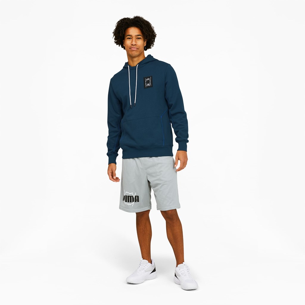 Intense Blue Puma Pivot Basketball Men's Hoodie | 7390ZXFJY