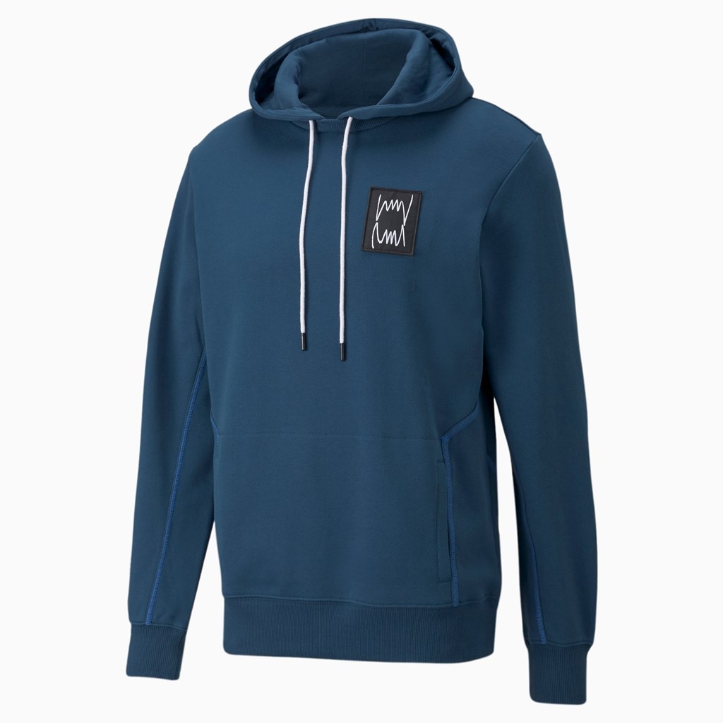 Intense Blue Puma Pivot Basketball Men's Hoodie | 7390ZXFJY