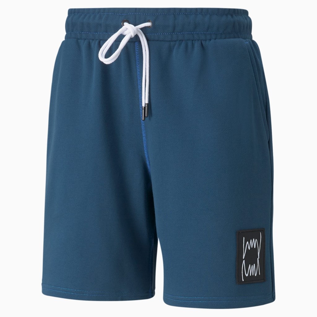 Intense Blue Puma Pivot Basketball Men's Shorts | 7405CROYS