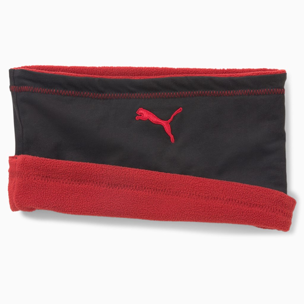 Intense Red Black Puma Reversible Neck Warmer Women's Warmer | 7426GMBTD