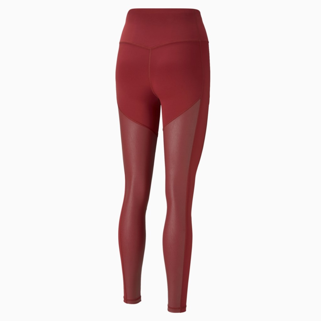 Intense Red Puma Moto High Waist Full Training Women's Leggings | 0582OTXFZ