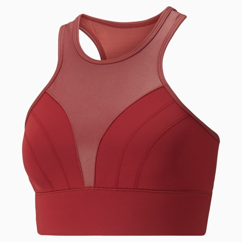 Intense Red Puma Moto Training Women's Sports Bra | 8210QBSXK