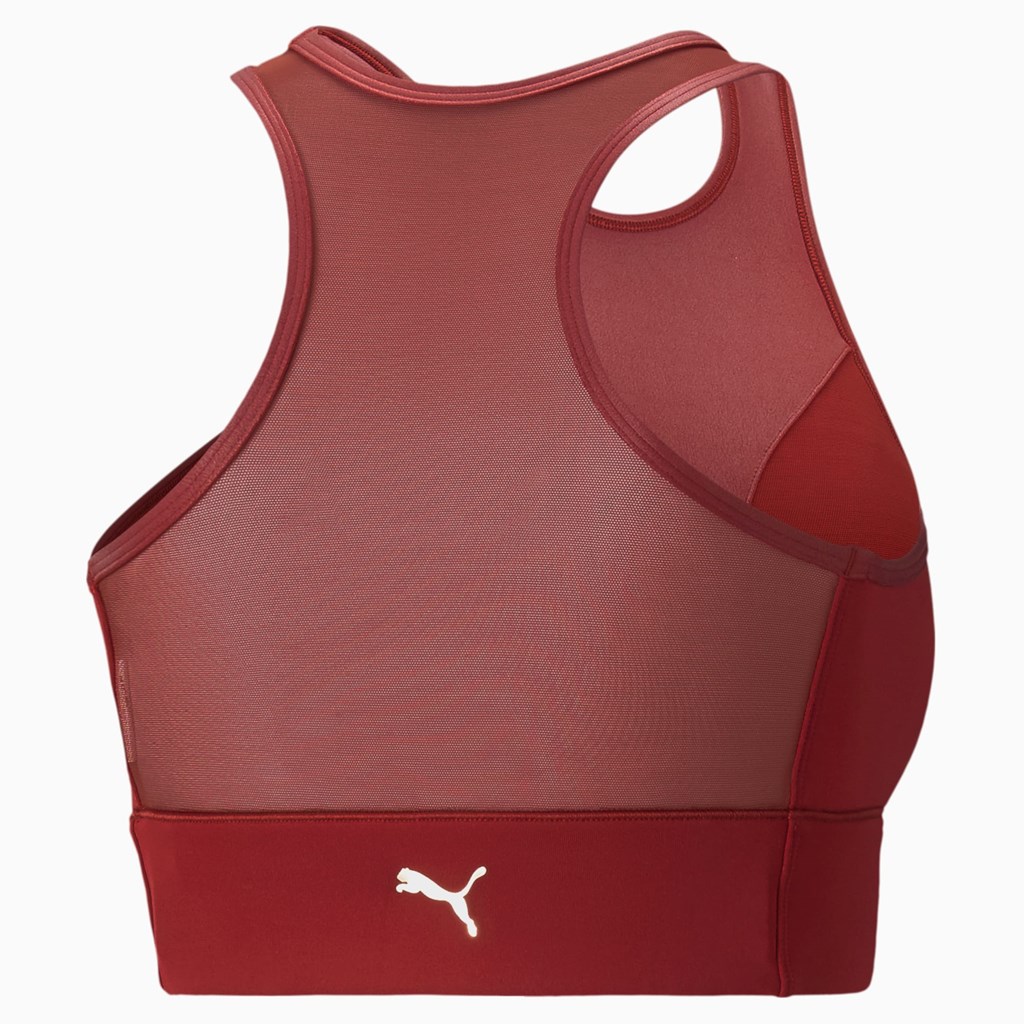 Intense Red Puma Moto Training Women's Sports Bra | 8210QBSXK