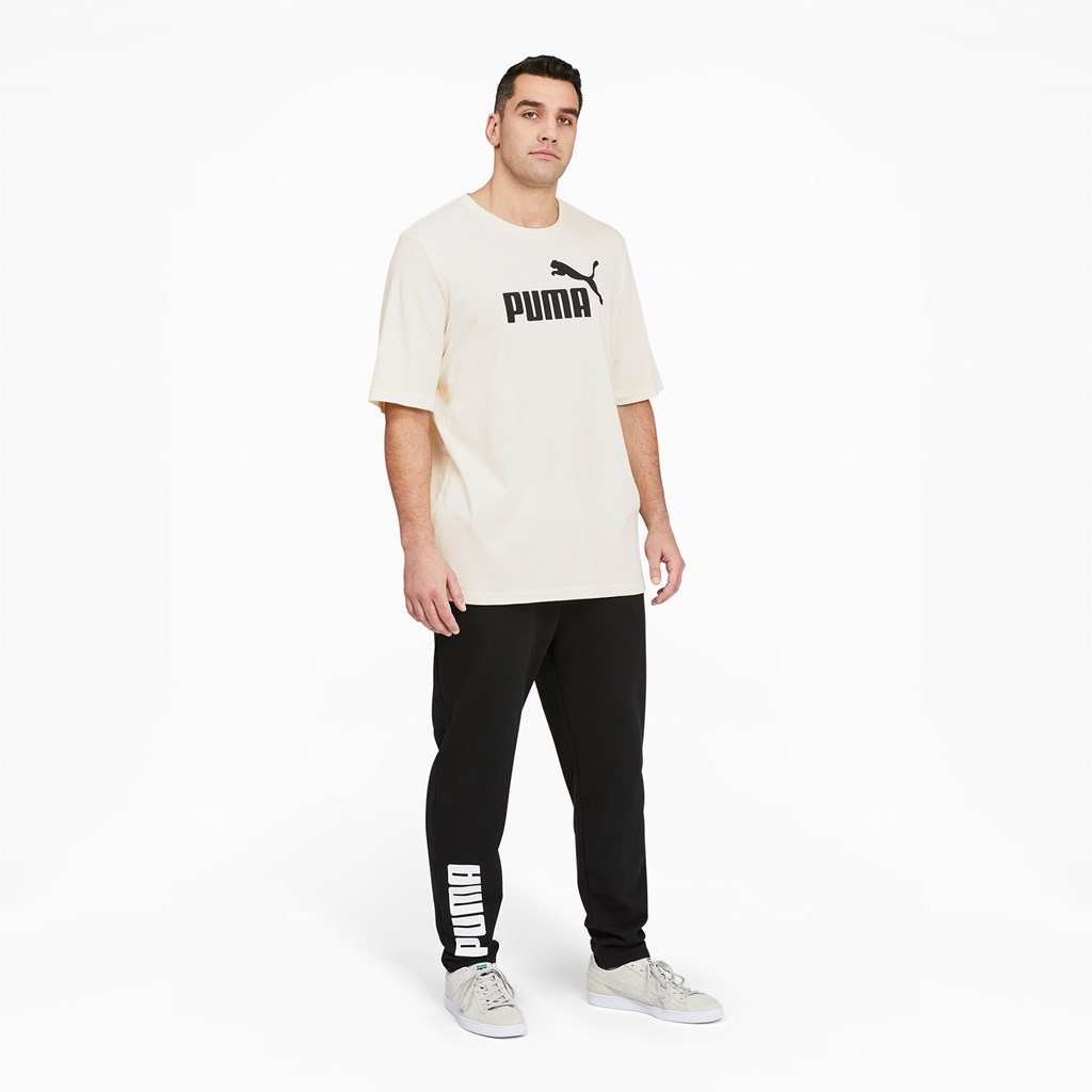 Ivory Glow / Black Puma Essentials Logo BT Men's Tee | 8917TYFIM