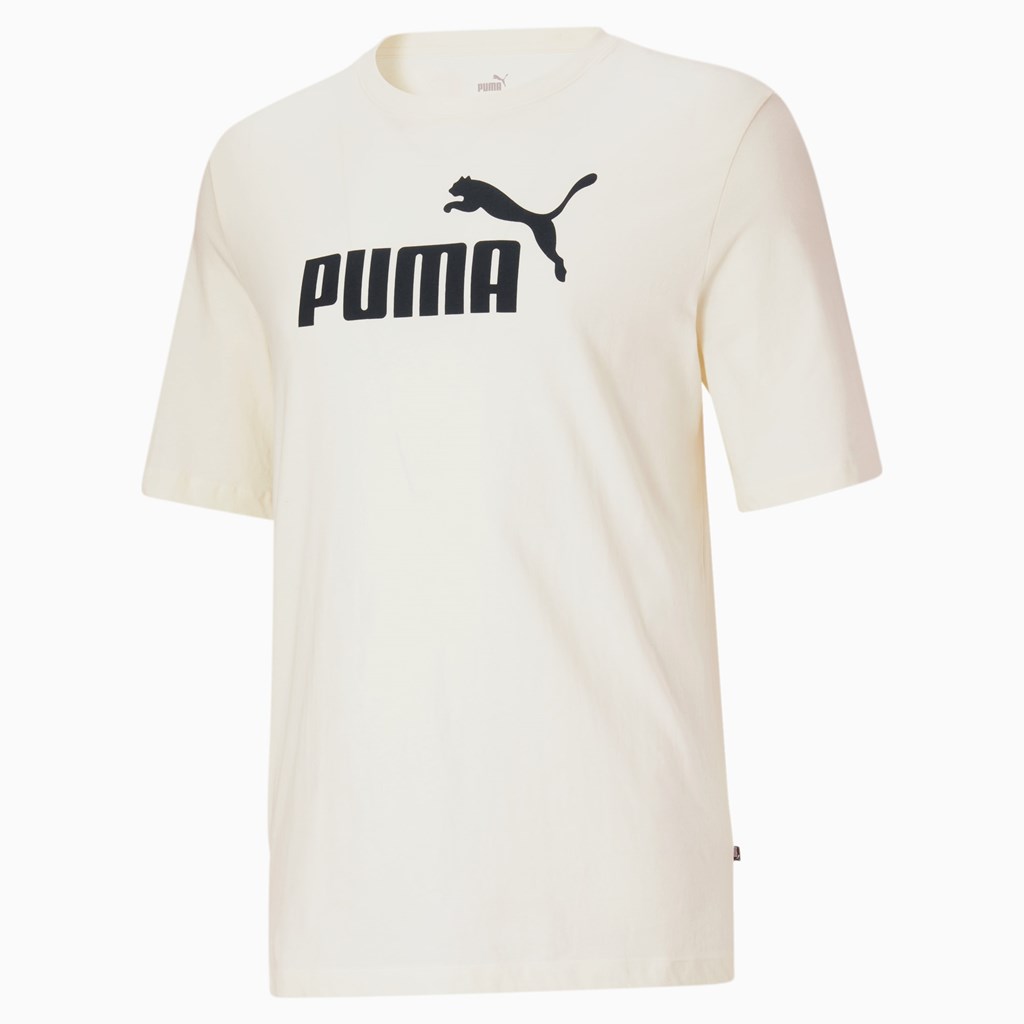 Ivory Glow / Black Puma Essentials Logo BT Men's Tee | 8917TYFIM