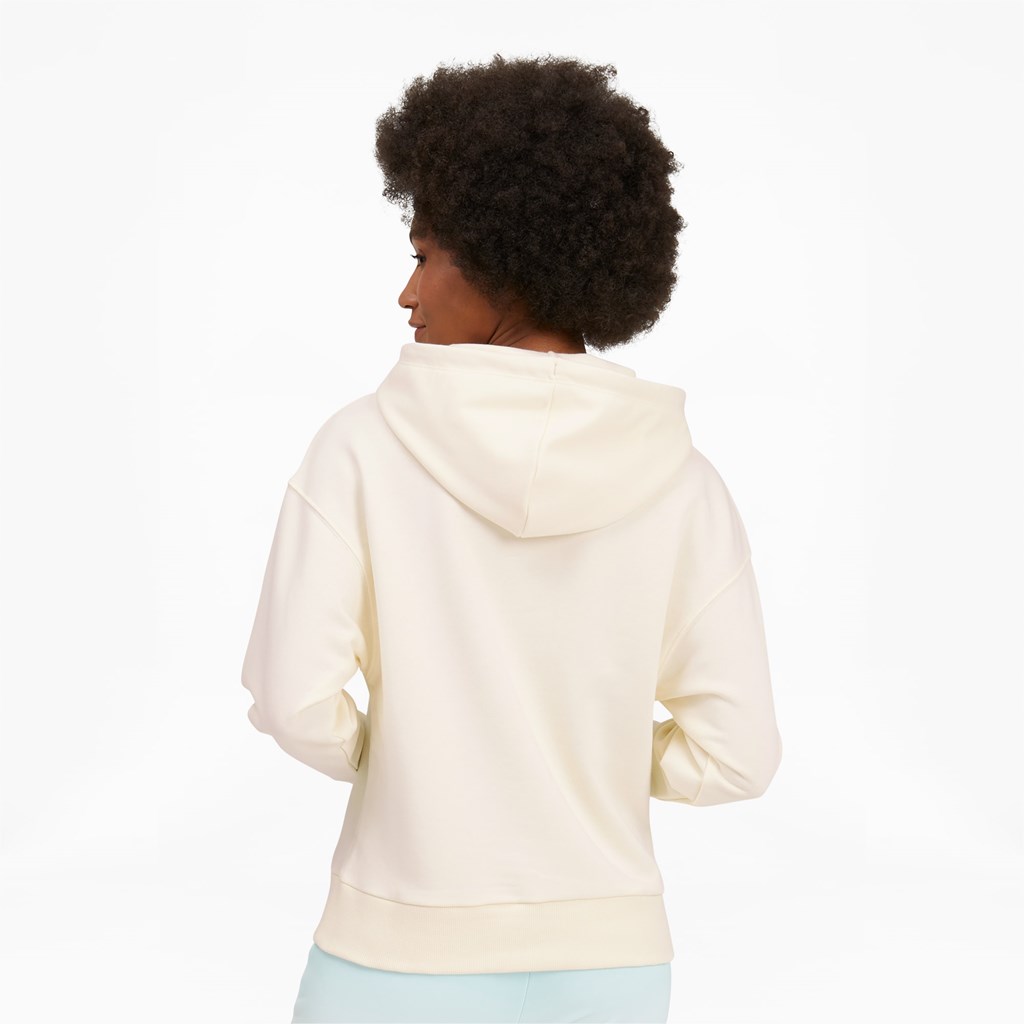 Ivory Glow / Gloaming Puma Classics Logo Women's Hoodie | 1279NZVBD