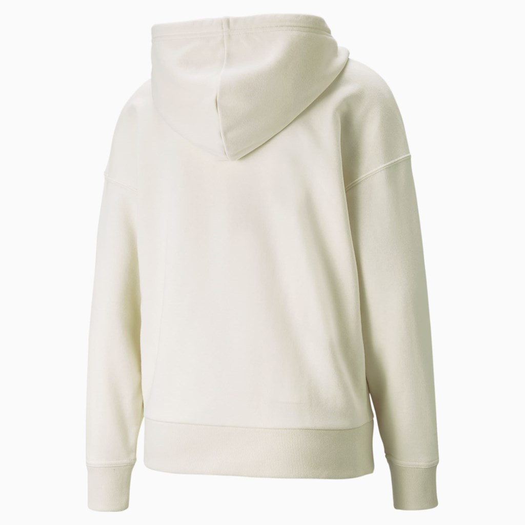 Ivory Glow / Gloaming Puma Classics Logo Women's Hoodie | 1279NZVBD