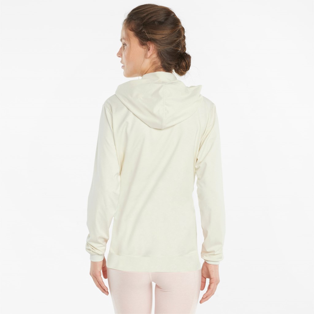 Ivory Glow Heather Puma Studio Yogini Full-Zip Training Women's Jacket | 0725IRYMS