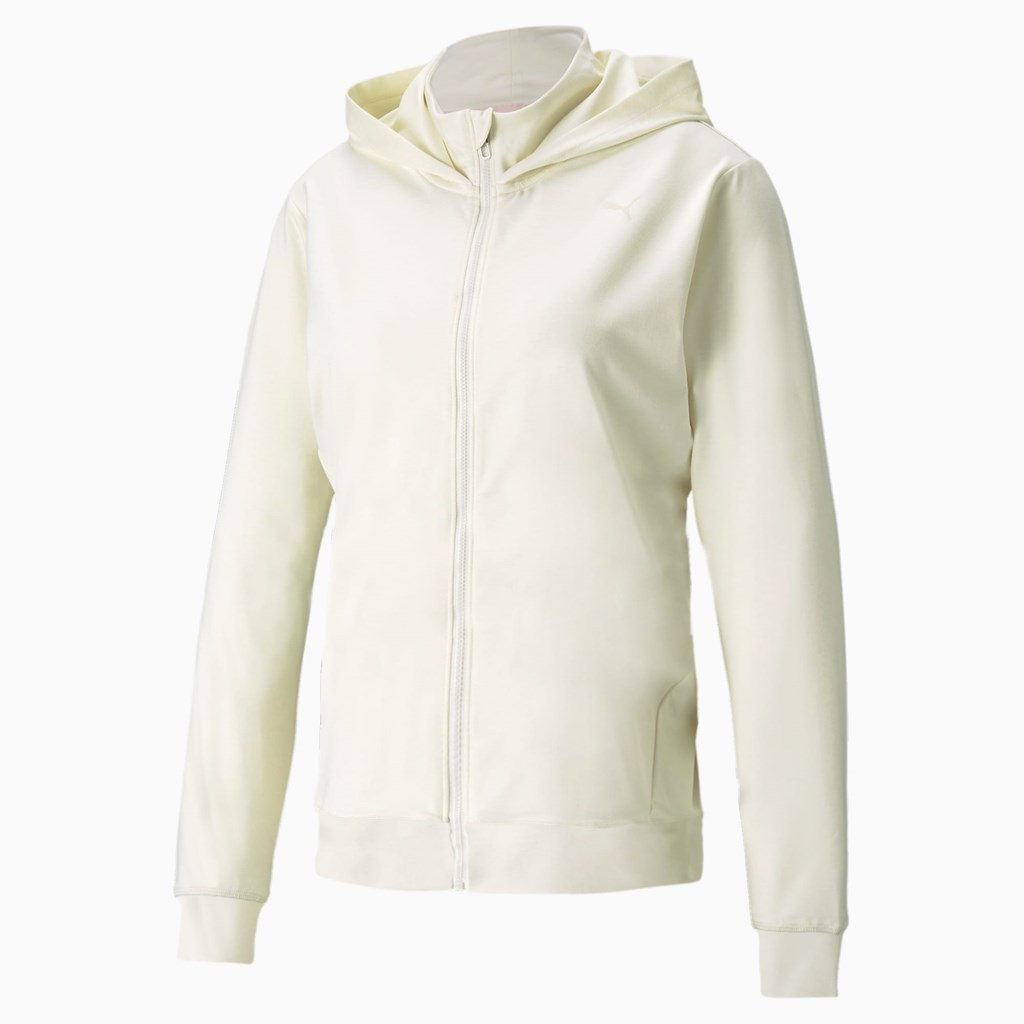 Ivory Glow Heather Puma Studio Yogini Full-Zip Training Women's Jacket | 0725IRYMS