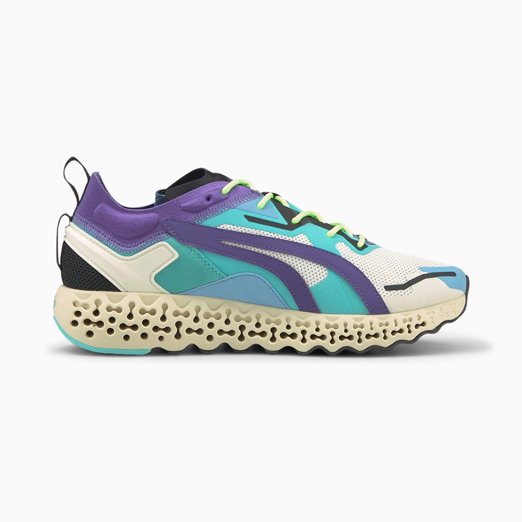 Ivory Glow / Prism Violet Puma Calibrate Restored Metric Women's Sneakers | 3698RNPBM