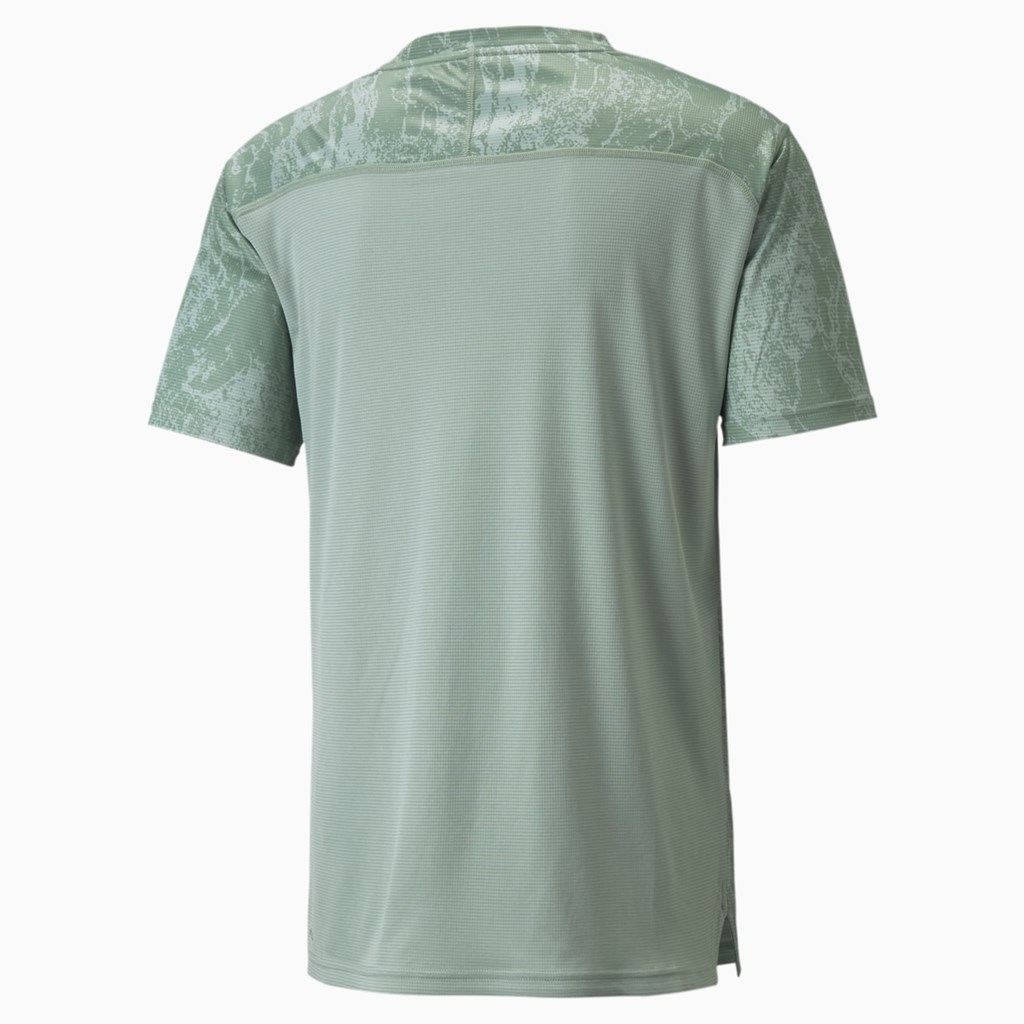 Jadeite / AOP Puma Printed Short Sleeve Training Men's Tee | 7094BLWEO