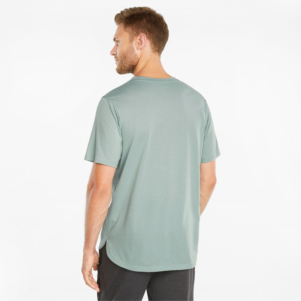 Jadeite Puma Short Sleeve Training Men's Tee | 1243XVGZS