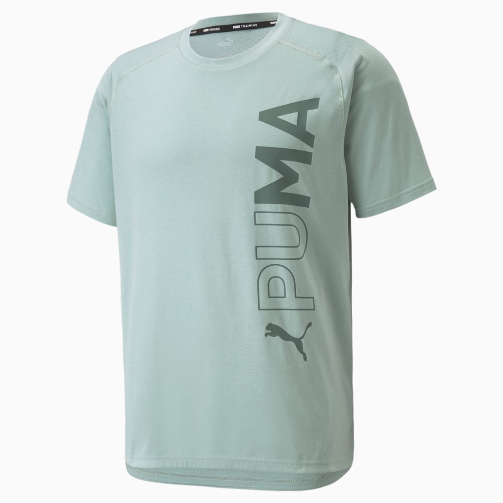 Jadeite Puma Short Sleeve Training Men's Tee | 1243XVGZS