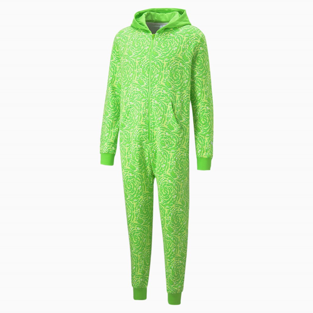 Jasmine Green Puma PUMA x RICK AND MORTY Slime Basketball Men's Onesie | 4513RJMCZ