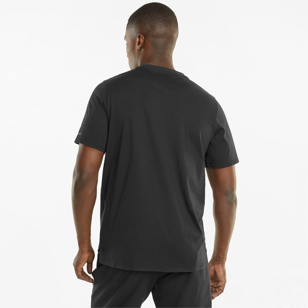 Jet Black Puma Porsche Design Graphic Men's Tee | 7493URCJT