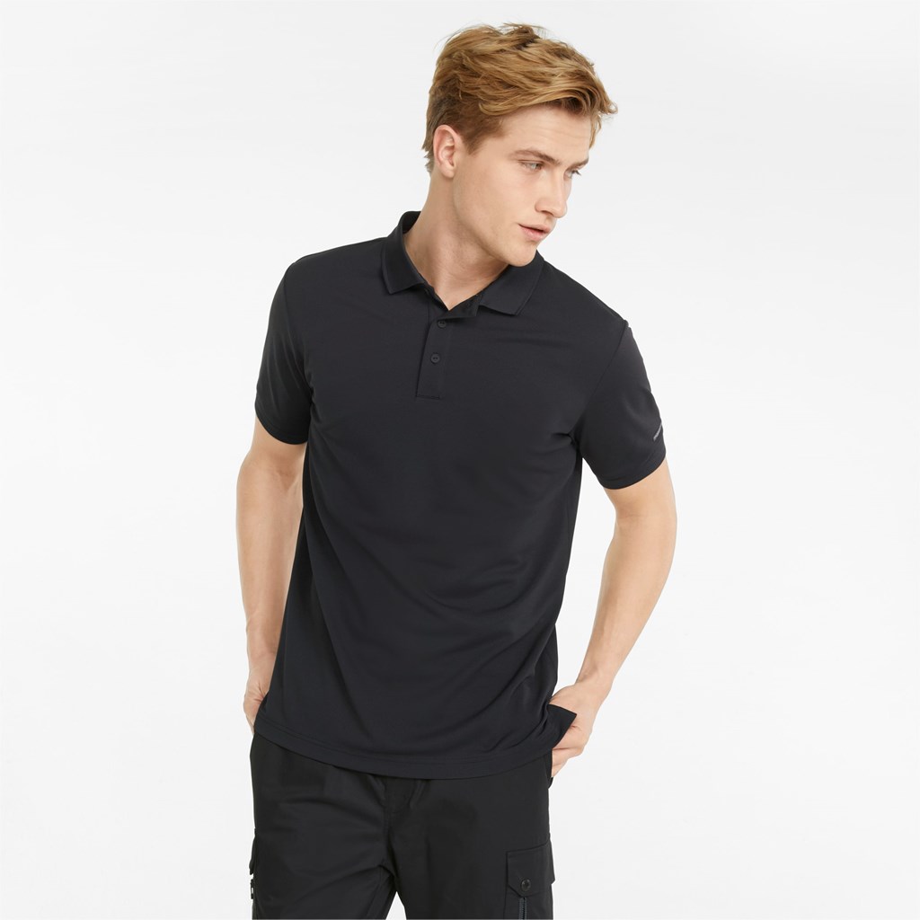 Jet Black Puma Porsche Design Men\'s Polo Shirt | 8024MSDZW