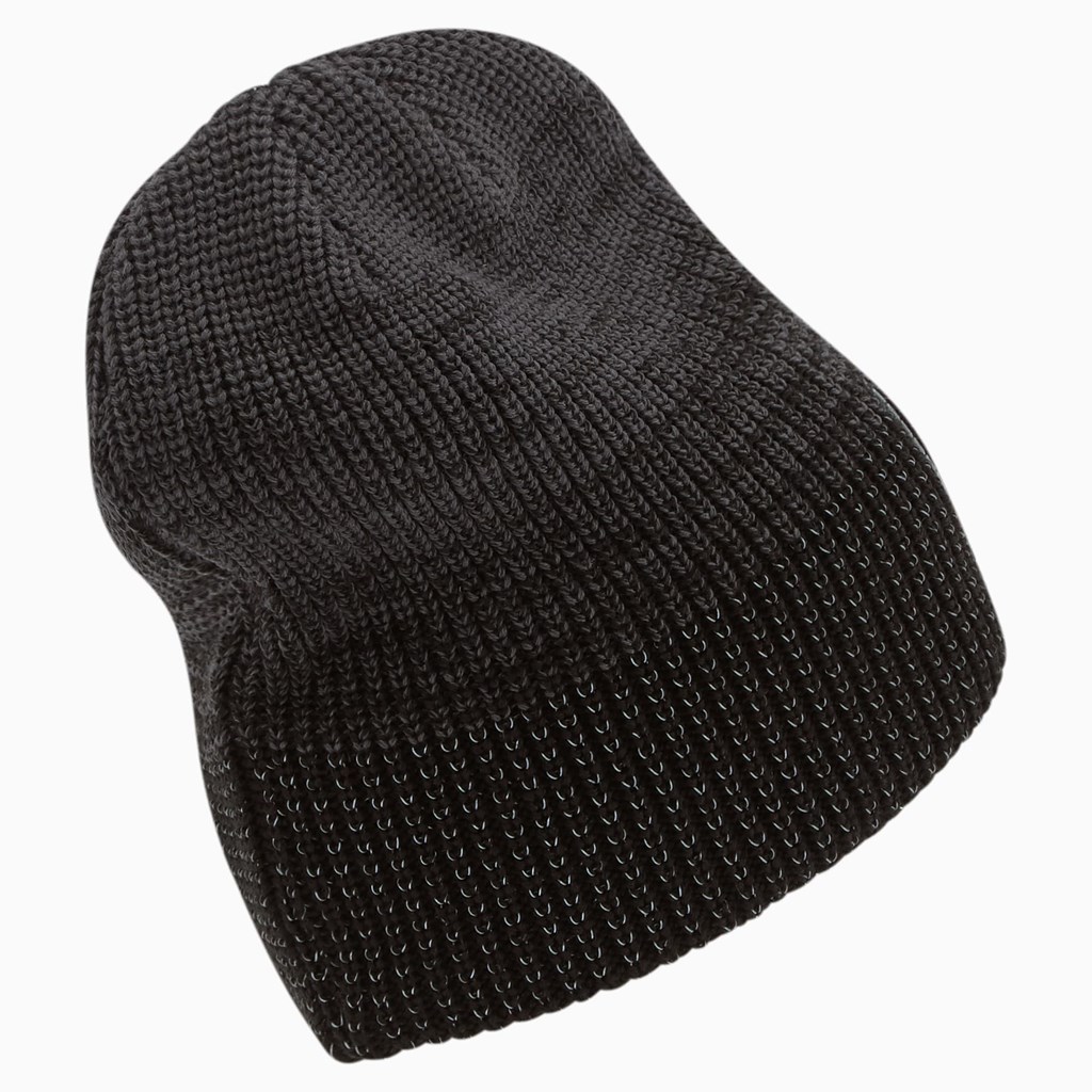 Jet Black Puma Porsche Design RCT Closed Cuff Beanie Women's Beanie | 8237BZFEI