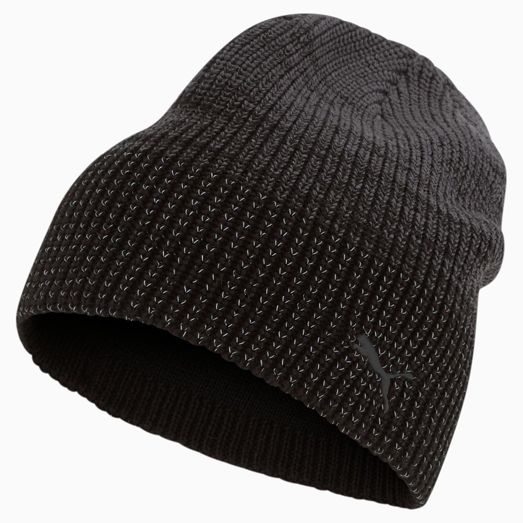 Jet Black Puma Porsche Design RCT Closed Cuff Beanie Women\'s Beanie | 8237BZFEI