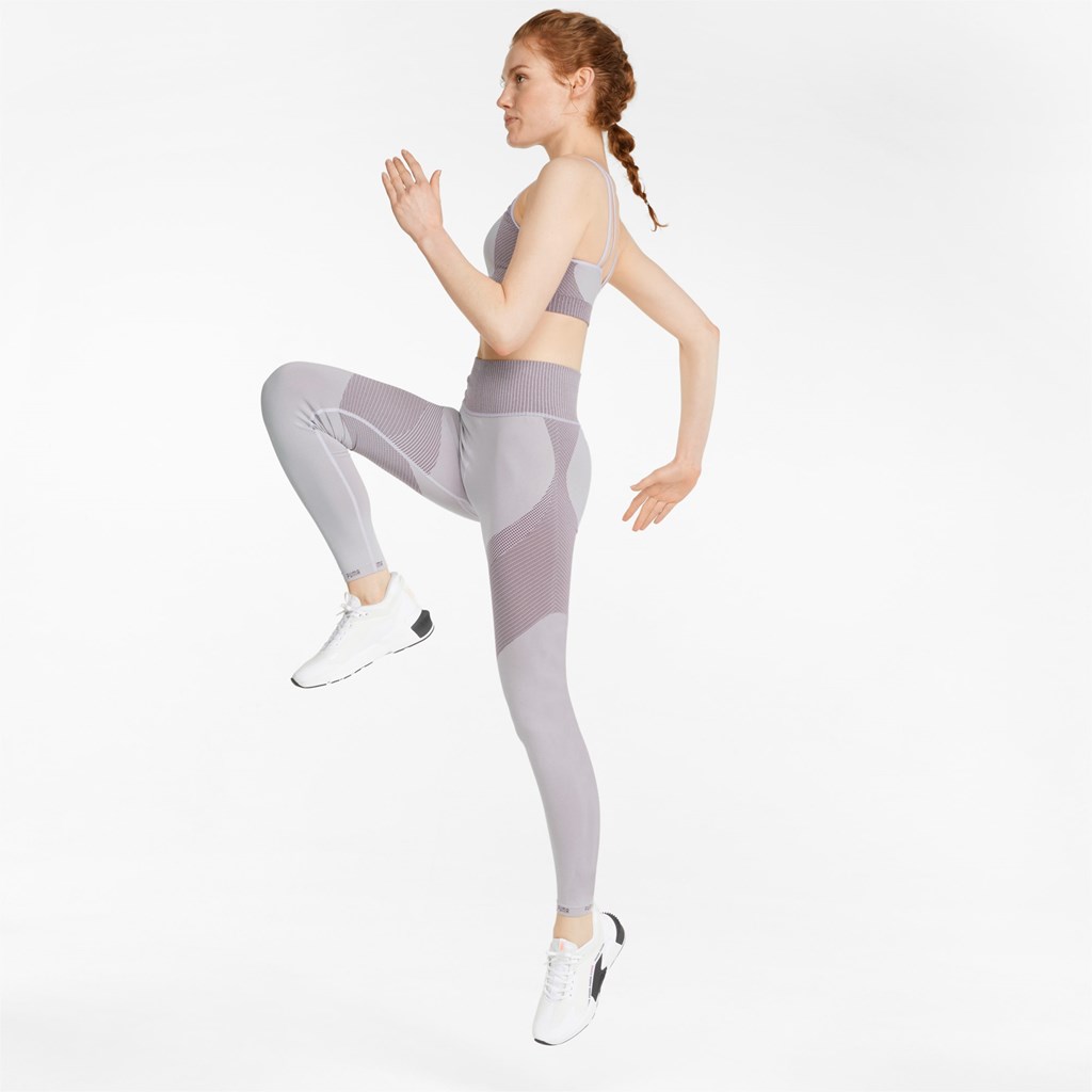 Lavender Fog / Grape Wine Puma FormKnit Seamless High Waist 7/8 Training Women's Leggings | 1659LXGTJ