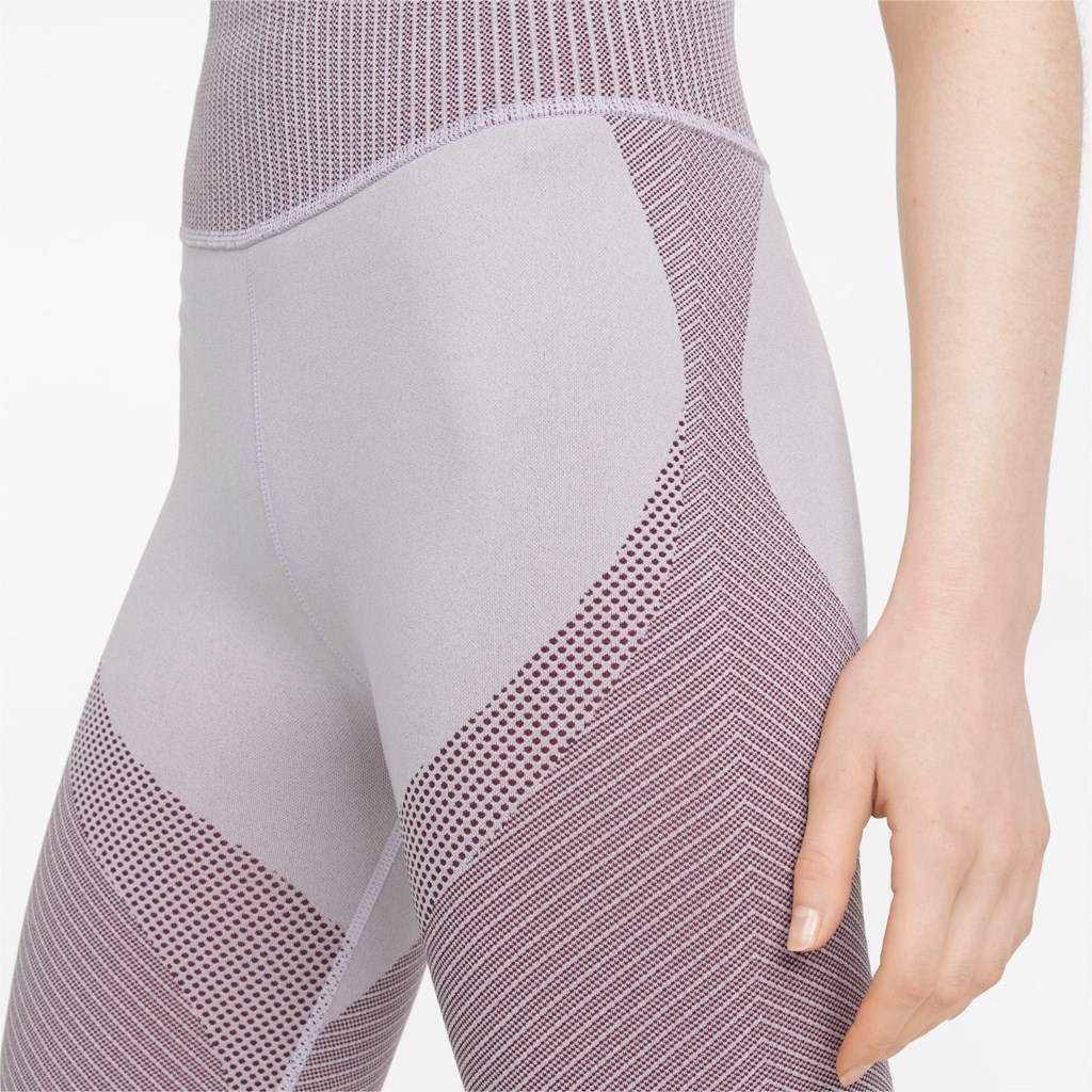 Lavender Fog / Grape Wine Puma FormKnit Seamless High Waist 7/8 Training Women's Leggings | 1659LXGTJ