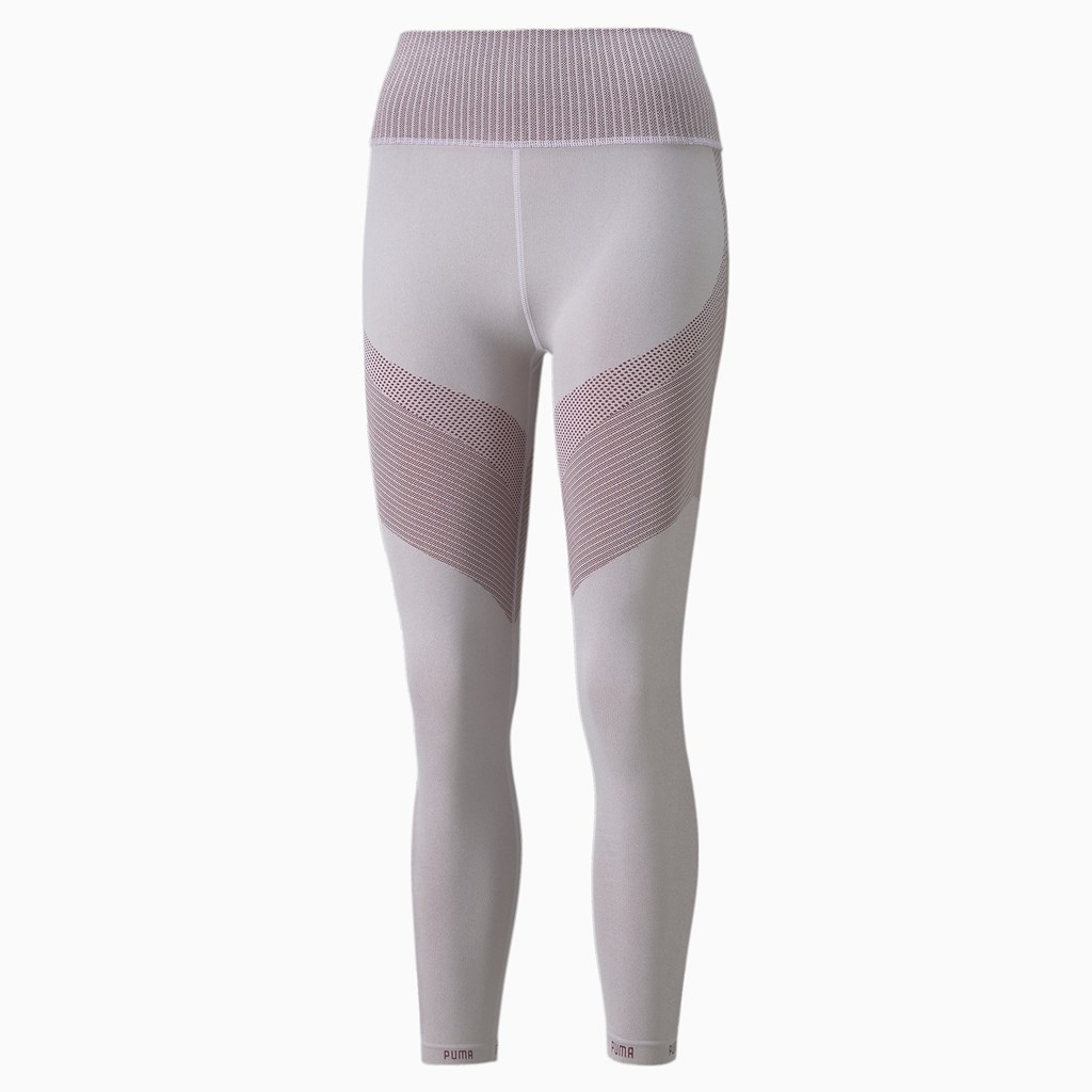 Lavender Fog / Grape Wine Puma FormKnit Seamless High Waist 7/8 Training Women's Leggings | 1659LXGTJ