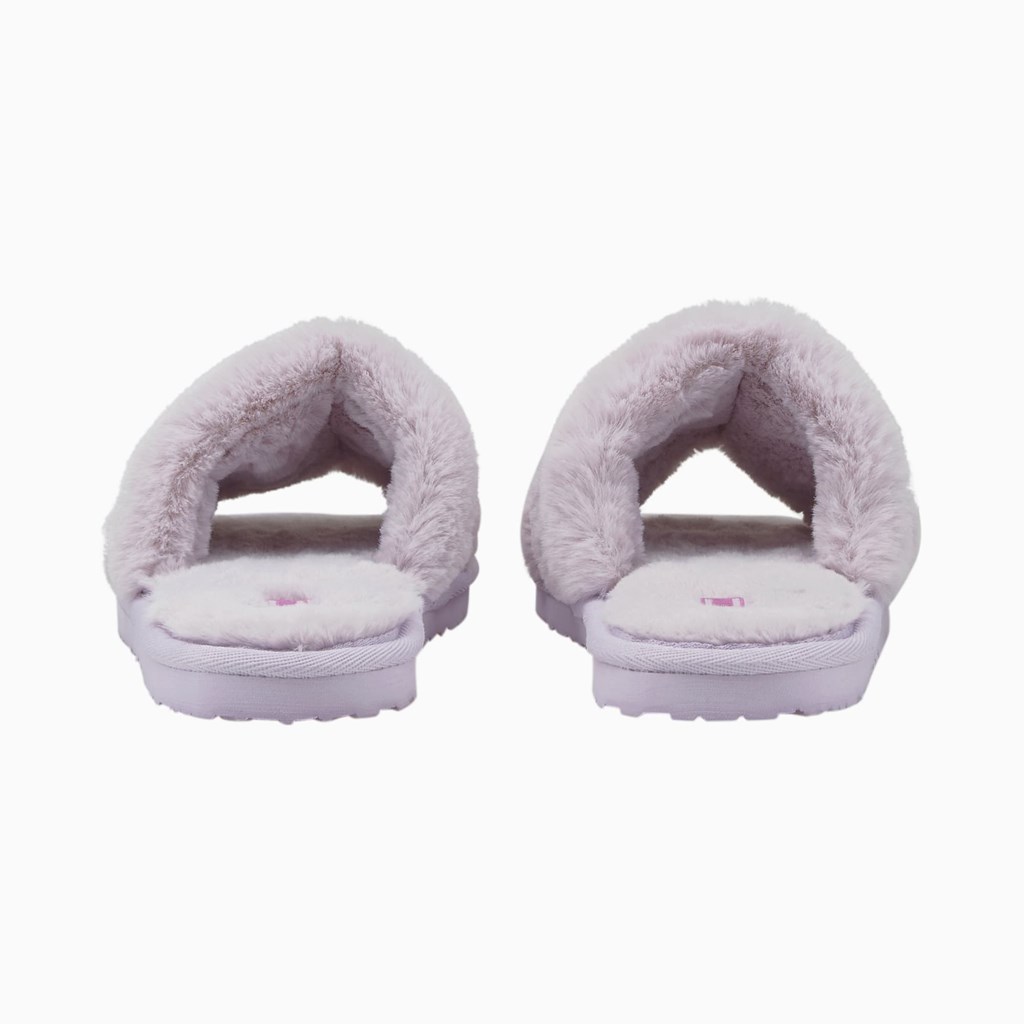 Lavender Fog / Opera Mauve Puma Fluff Little Girls' Slippers | 6427NIJZP