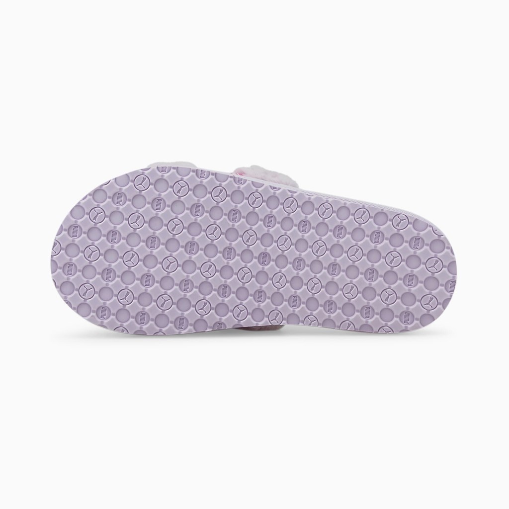 Lavender Fog / Opera Mauve Puma Fluff Little Girls' Slippers | 6427NIJZP