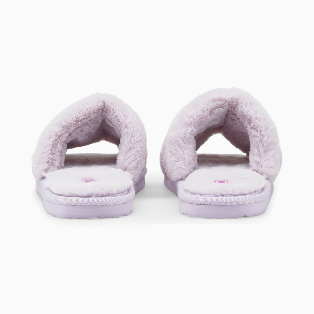 Lavender Fog / Opera Mauve Puma Fluff Slide Jr Girls' Slides | 6928EGMJU