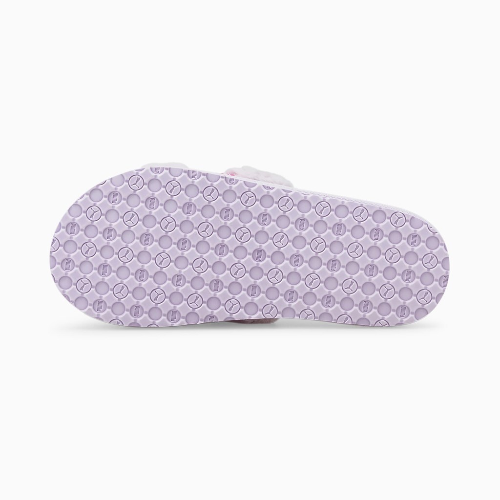 Lavender Fog / Opera Mauve Puma Fluff Slide Jr Girls' Slides | 6928EGMJU