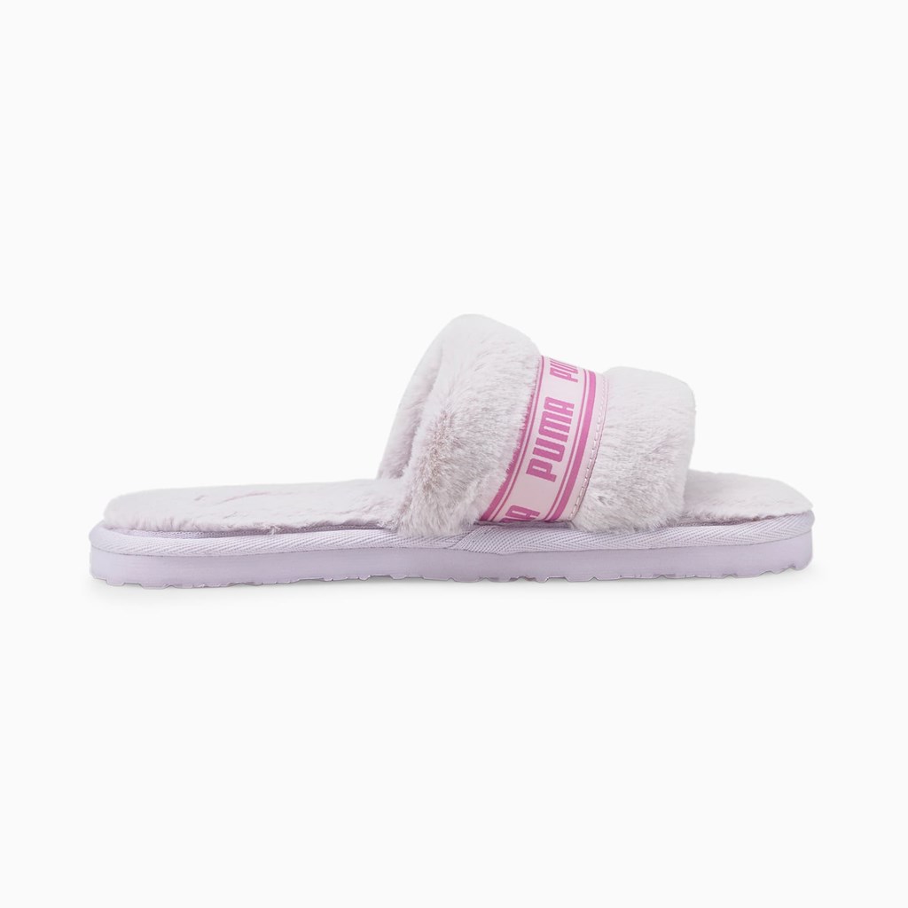 Lavender Fog / Opera Mauve Puma Fluff Slide Jr Girls' Slides | 6928EGMJU