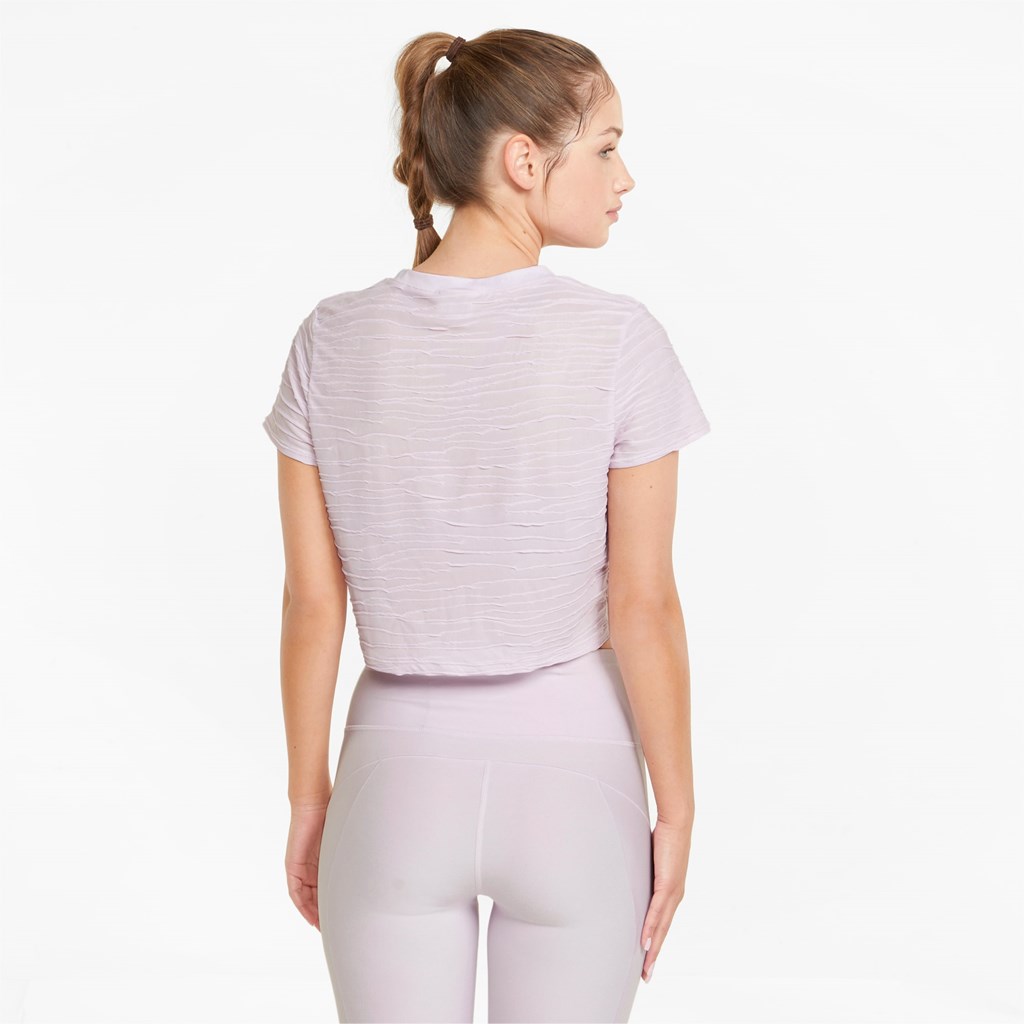 Lavender Fog Puma Studio Skimmer Training Women's Tee | 3621HBKFL