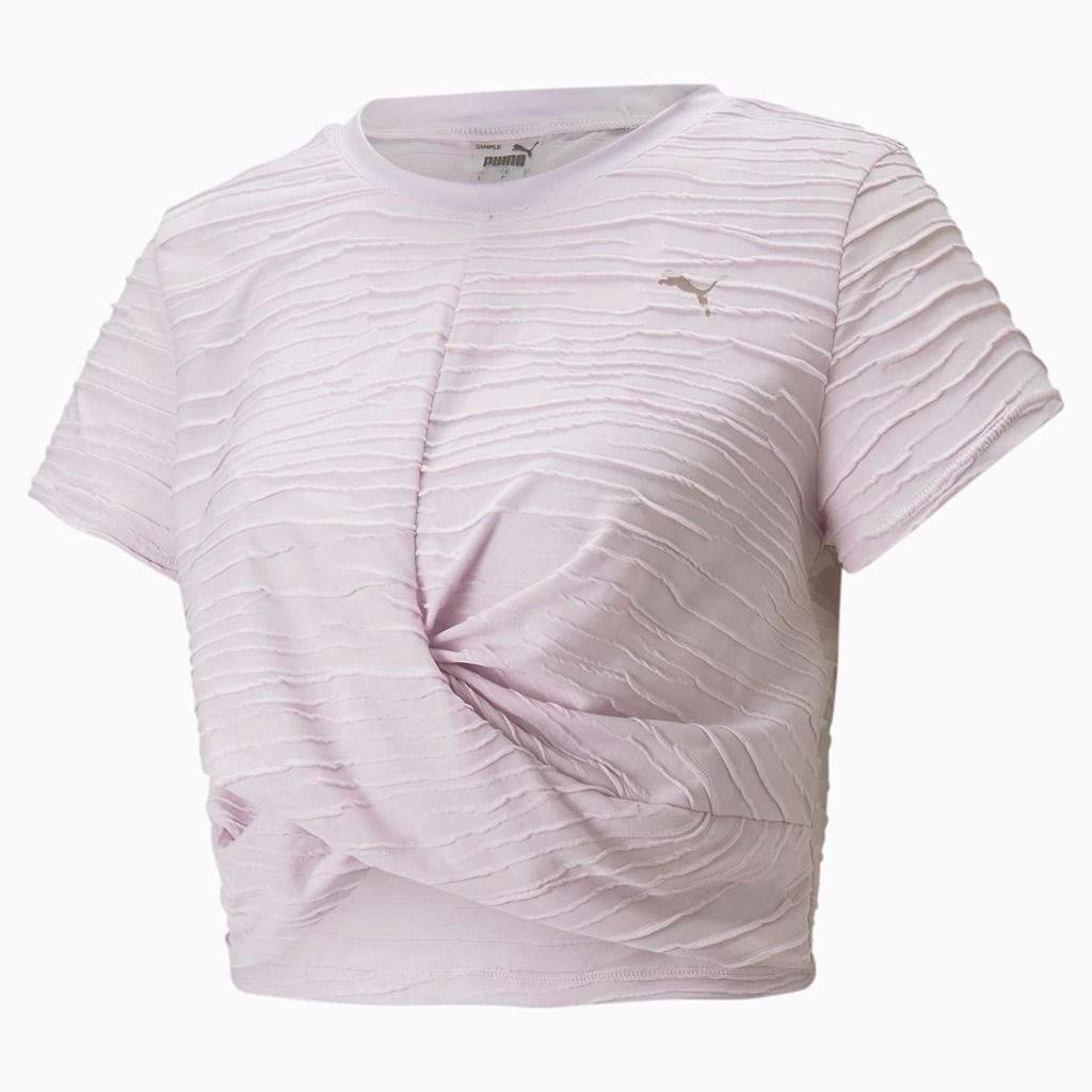 Lavender Fog Puma Studio Skimmer Training Women's Tee | 3621HBKFL