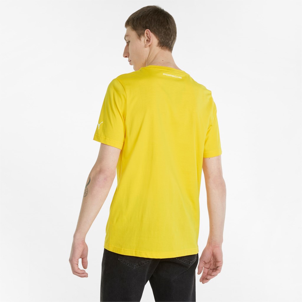 Lemon Chrome Puma Porsche Legacy Graphic Men's Tee | 8574VRGDS