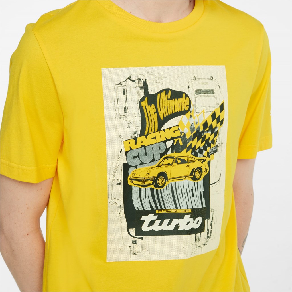 Lemon Chrome Puma Porsche Legacy Graphic Men's Tee | 8574VRGDS