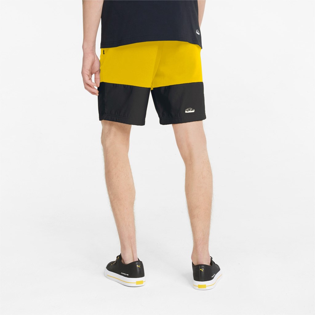 Lemon Chrome Puma Porsche Legacy Sweat Men's Shorts | 4275RAPQW