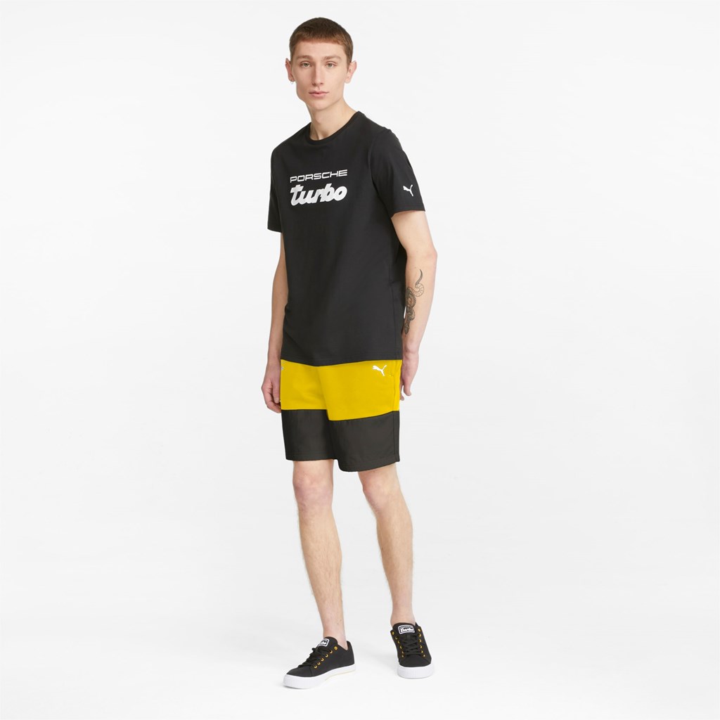 Lemon Chrome Puma Porsche Legacy Sweat Men's Shorts | 4275RAPQW