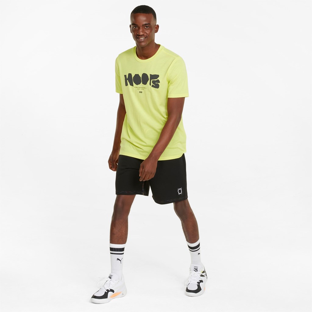 Lemon Sherbert Puma All Tournament Basketball Men's Tee | 9032ADXFO